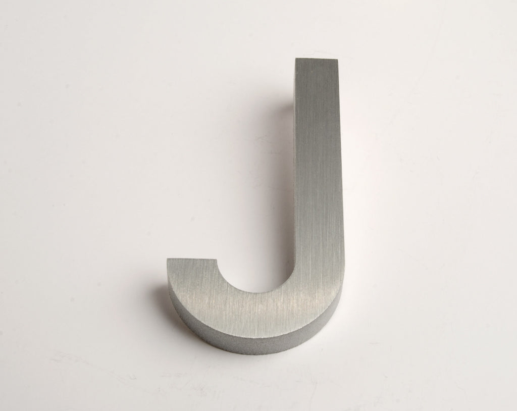 Modern House Letters Brushed J