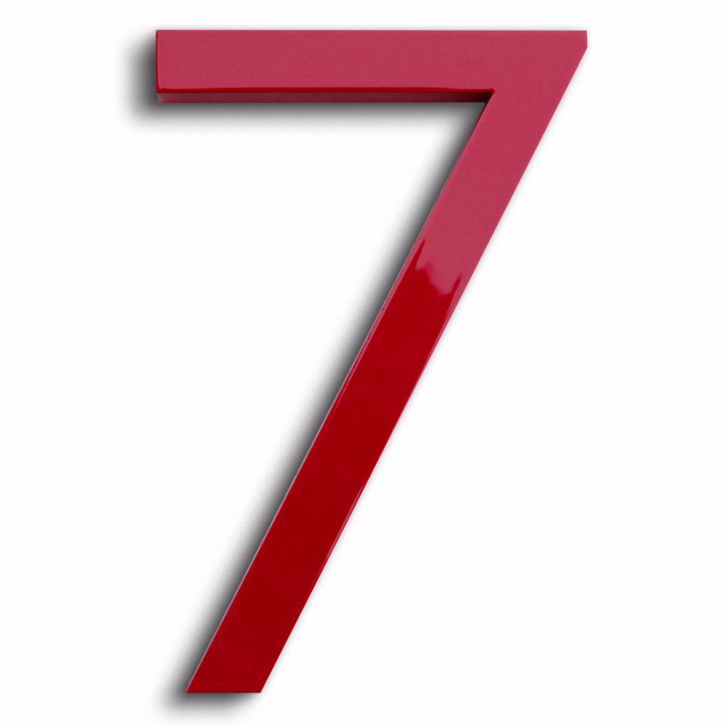 Modern House Number 7 seven  Aluminum Floating